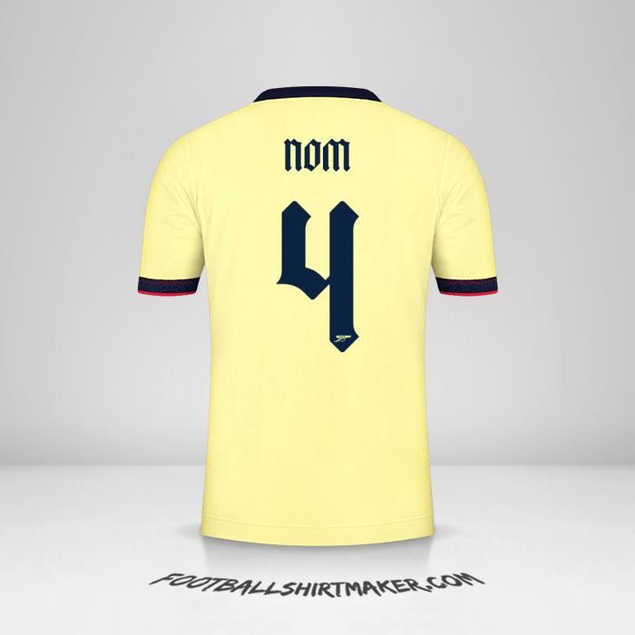 Maillot Arsenal Cup 2021/2022 Extérieur -  nom - 4