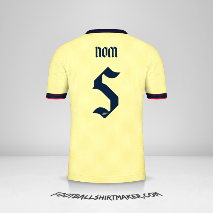Maillot Arsenal Cup 2021/2022 Extérieur -  nom - 5