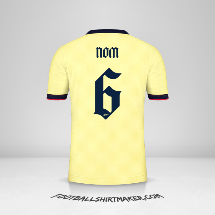 Maillot Arsenal Cup 2021/2022 Extérieur -  nom - 6
