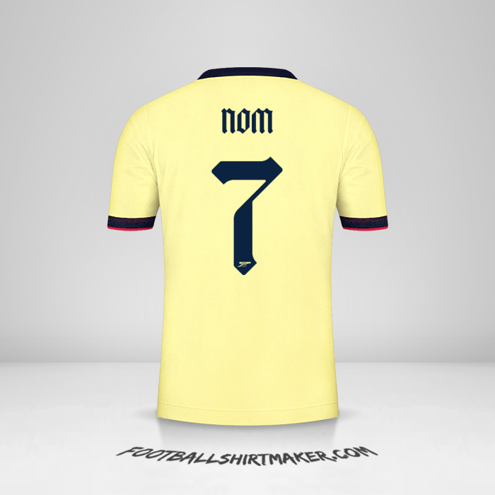 Maillot Arsenal Cup 2021/2022 Extérieur -  nom - 7
