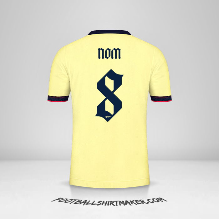 Maillot Arsenal Cup 2021/2022 Extérieur -  nom - 8