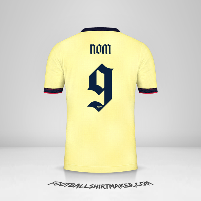 Maillot Arsenal Cup 2021/2022 Extérieur -  nom - 9