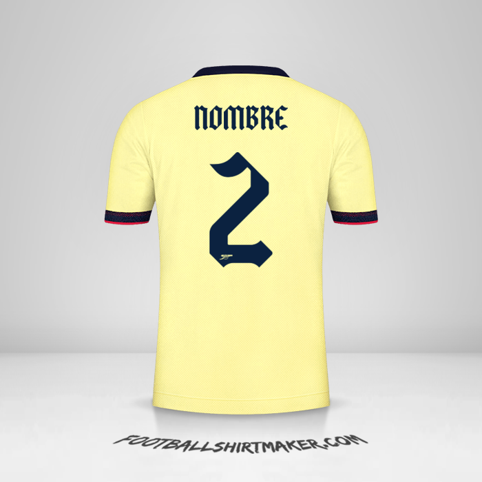 Camiseta Arsenal Cup 2021/2022 Visita -  nombre - 2