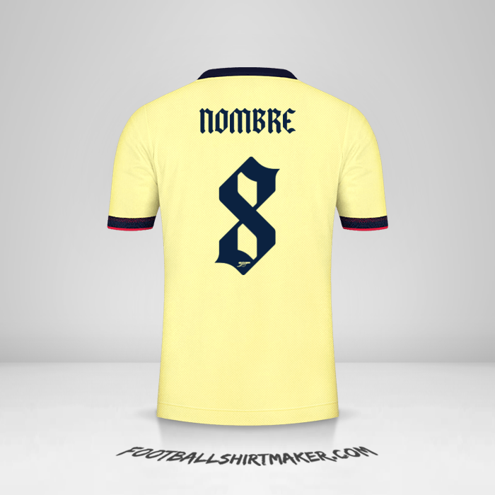 Jersey Arsenal Cup 2021/2022 Visita -  nombre - 8