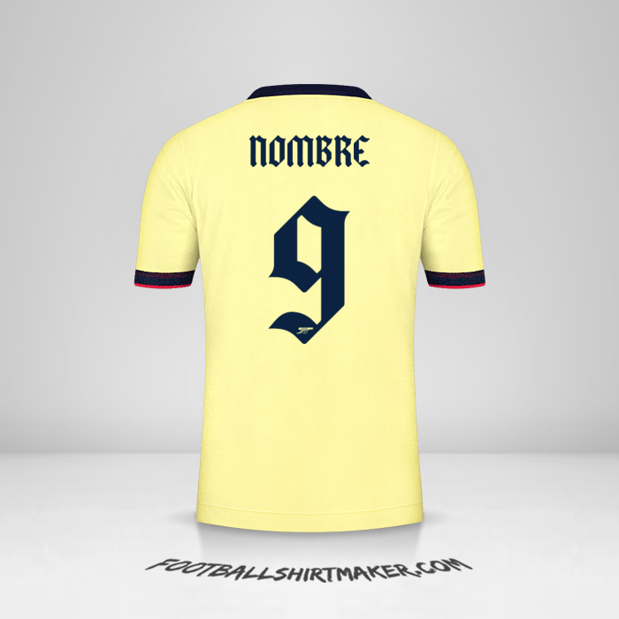 Jersey Arsenal Cup 2021/2022 Visita -  nombre - 9