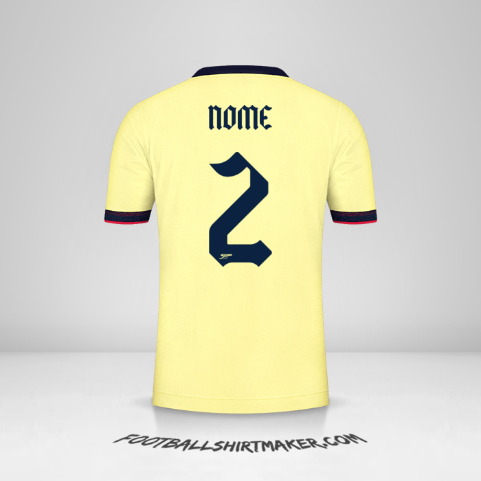 Camisa Arsenal Cup 2021/2022 Alternativa -  nome - 2