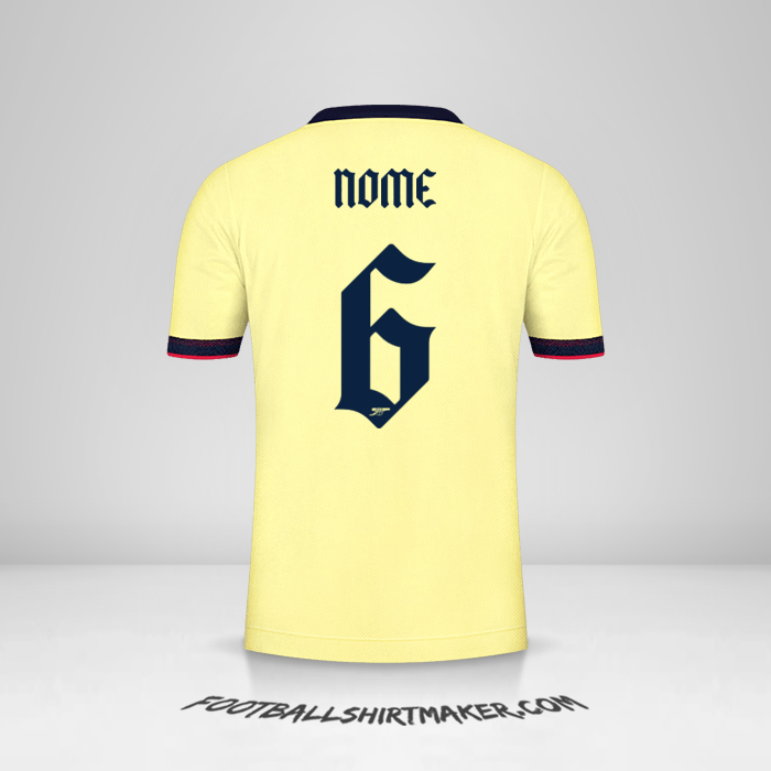 Maglia Arsenal Cup 2021/2022 Seconda -  nome - 6
