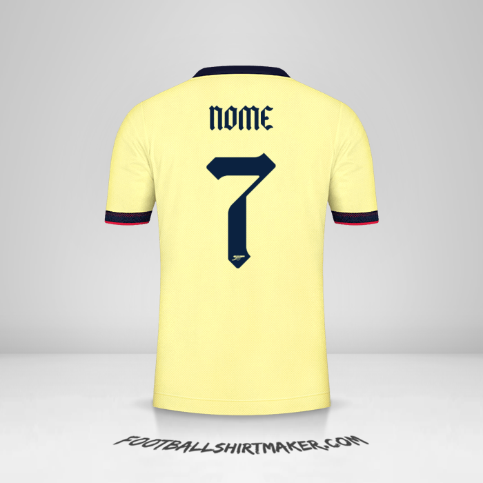 Maglia Arsenal Cup 2021/2022 Seconda -  nome - 7