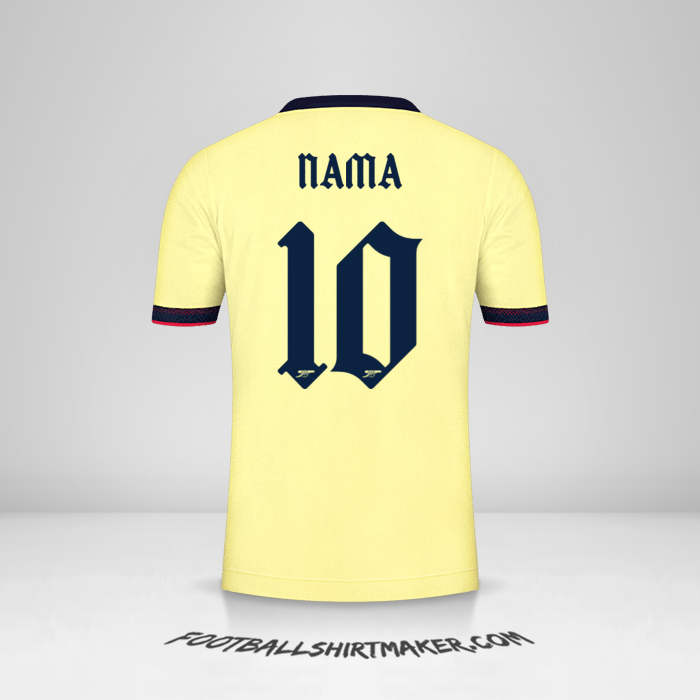 Jersey Arsenal Cup 2021/2022 Alternatif -  nama - 10