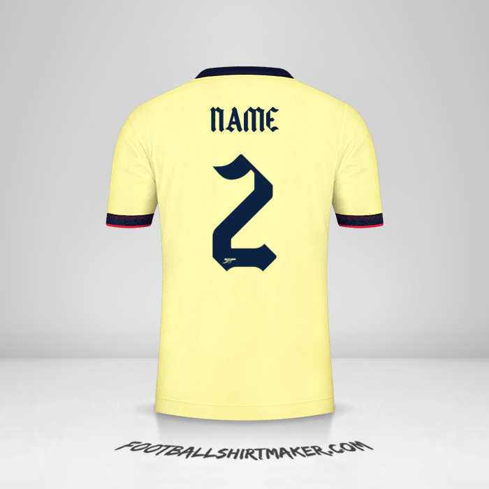 Shirt Arsenal Cup 2021/2022 Away -  name - 2