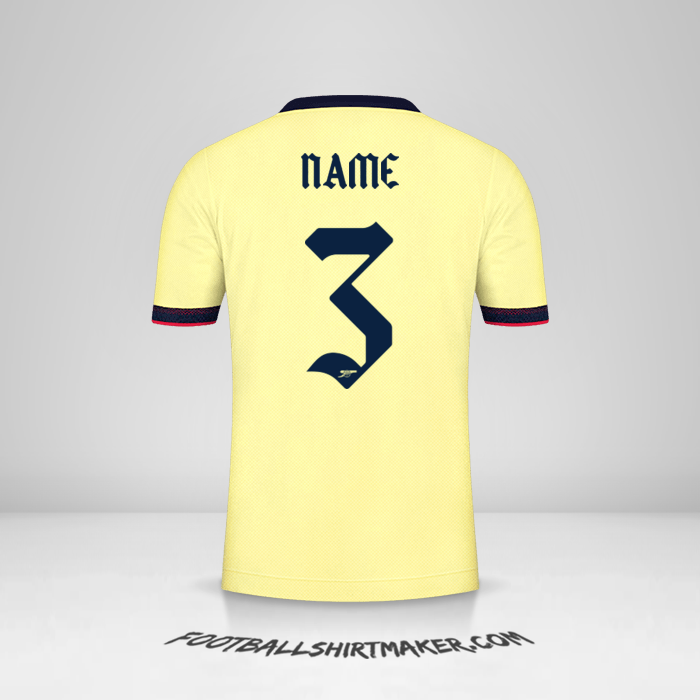 Shirt Arsenal Cup 2021/2022 Away -  name - 3