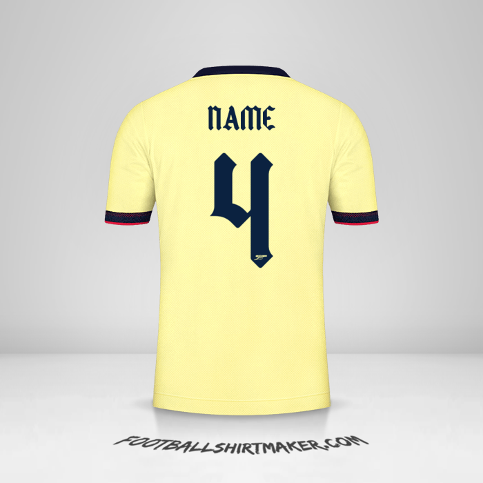 Shirt Arsenal Cup 2021/2022 Away -  name - 4