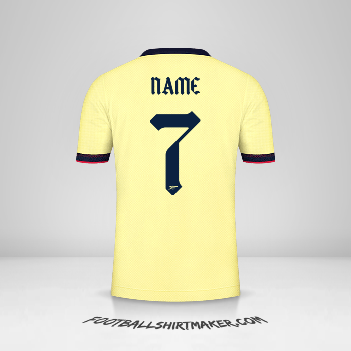 Shirt Arsenal Cup 2021/2022 Away -  name - 7