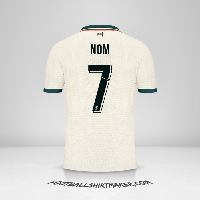 Maillot Liverpool FC Cup 2021/2022 Extérieur -  nom - 7