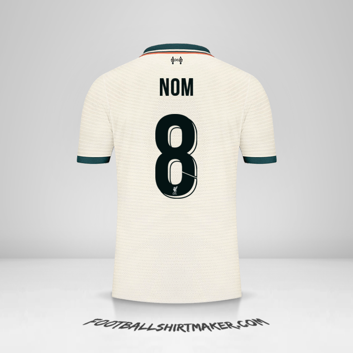Maillot Liverpool FC Cup 2021/2022 Extérieur -  nom - 8