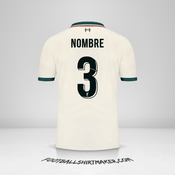 Camiseta Liverpool FC Cup 2021/2022 Visita -  nombre - 3