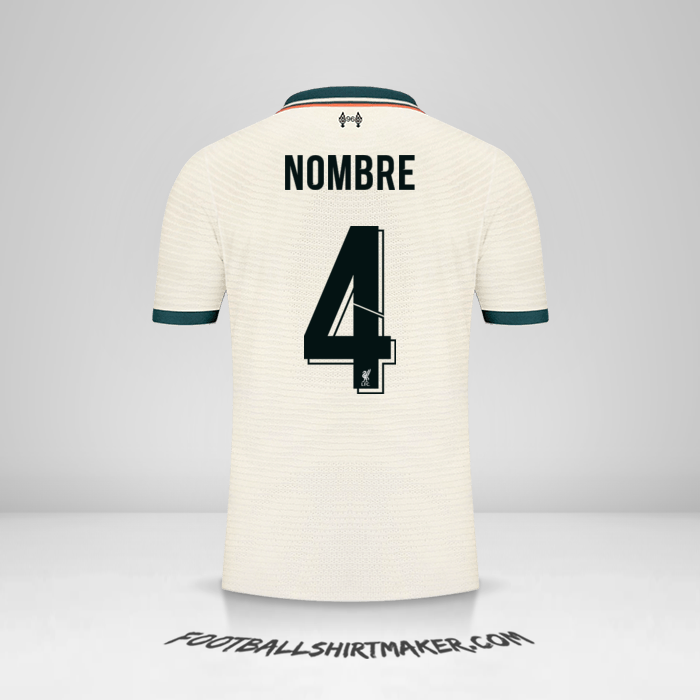 Camiseta Liverpool FC Cup 2021/2022 Visita -  nombre - 4