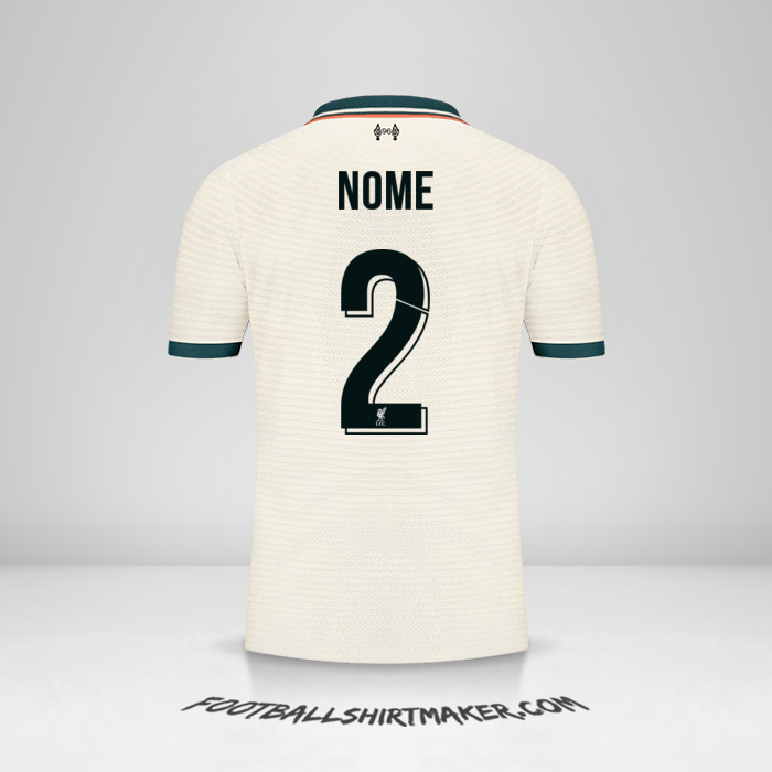 Maglia Liverpool FC Cup 2021/2022 Seconda -  nome - 2