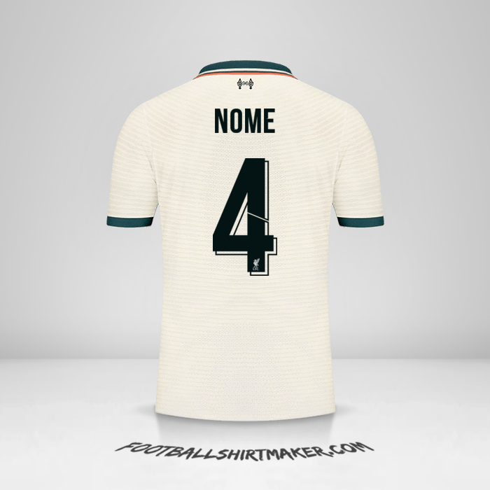 Maglia Liverpool FC Cup 2021/2022 Seconda -  nome - 4