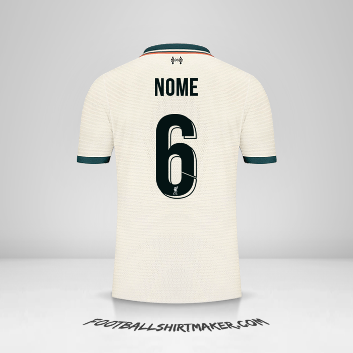 Maglia Liverpool FC Cup 2021/2022 Seconda -  nome - 6