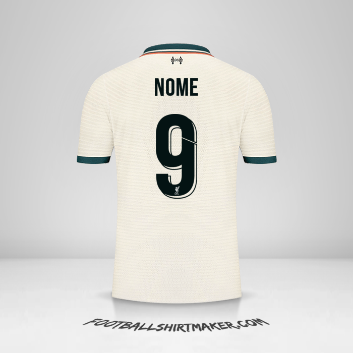 Maglia Liverpool FC Cup 2021/2022 Seconda -  nome - 9