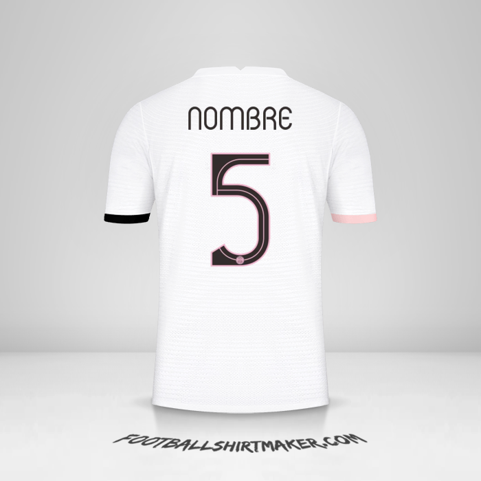 Jersey Paris Saint Germain Cup 2021/2022 Visita -  nombre - 5