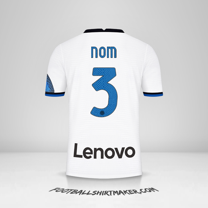 Maillot Inter 2021/2022 Extérieur -  nom - 3
