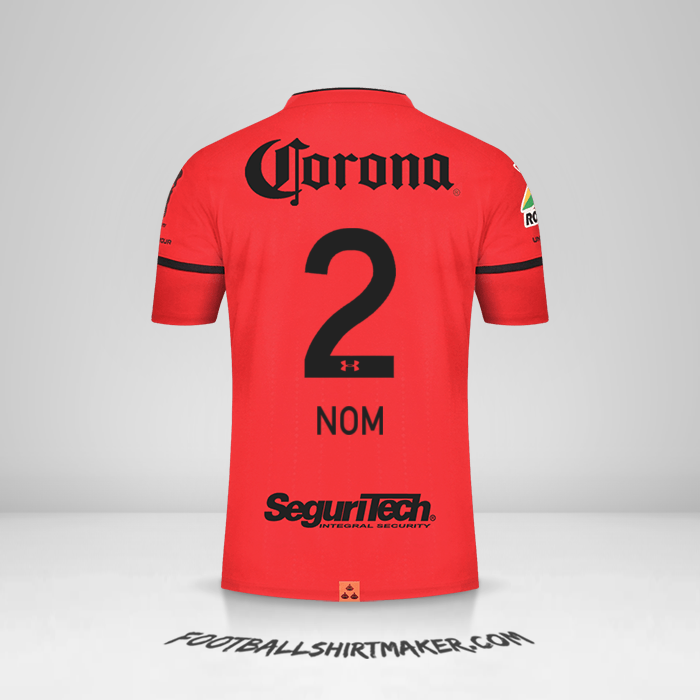 Maillot Toluca FC 2021/2022 -  nom - 2
