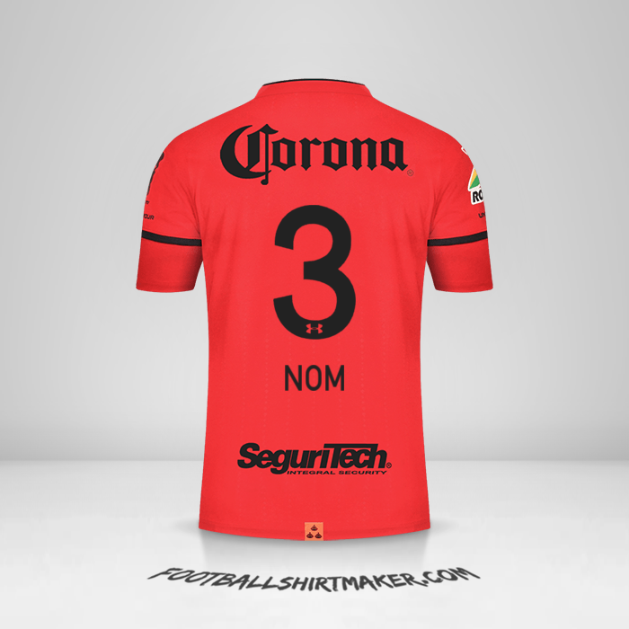 Maillot Toluca FC 2021/2022 -  nom - 3
