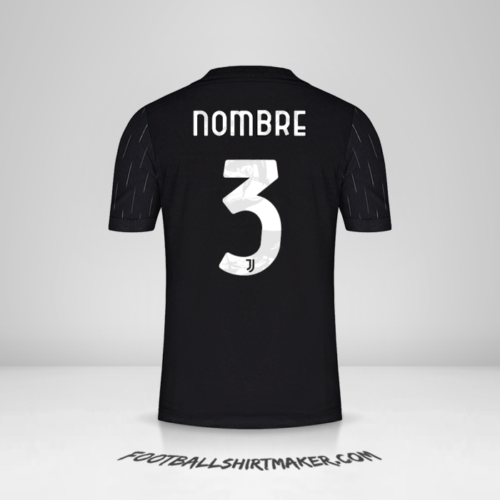 Jersey Juventus FC Cup 2021/2022 Visita -  nombre - 3
