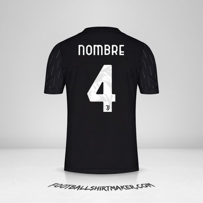 Jersey Juventus FC Cup 2021/2022 Visita -  nombre - 4