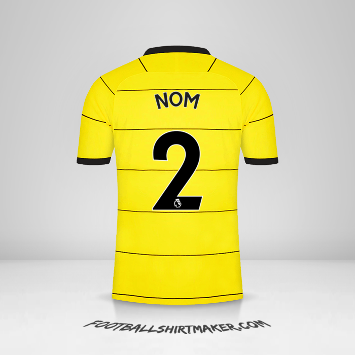 Maillot Chelsea 2021/2022 Extérieur -  nom - 2