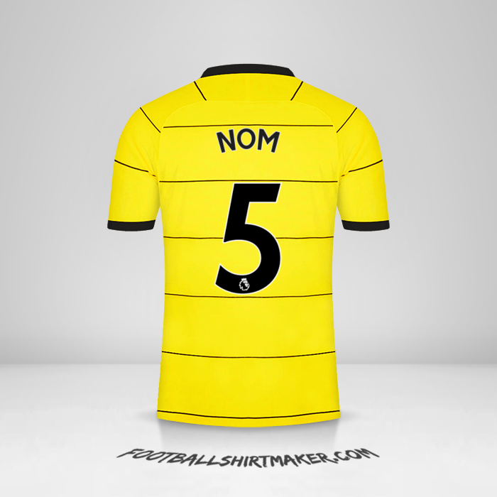 Maillot Chelsea 2021/2022 Extérieur -  nom - 5
