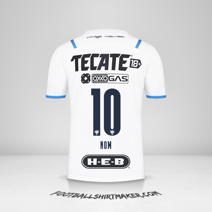 Maillot Monterrey 2021/2022 Extérieur -  nom - 10