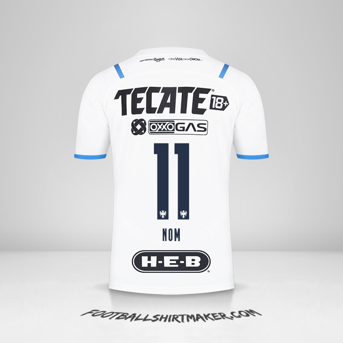 Maillot Monterrey 2021/2022 Extérieur -  nom - 11