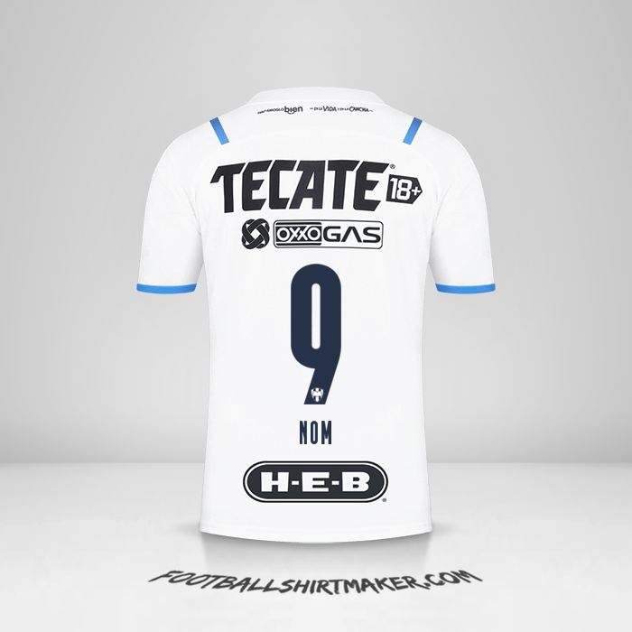 Maillot Monterrey 2021/2022 Extérieur -  nom - 9