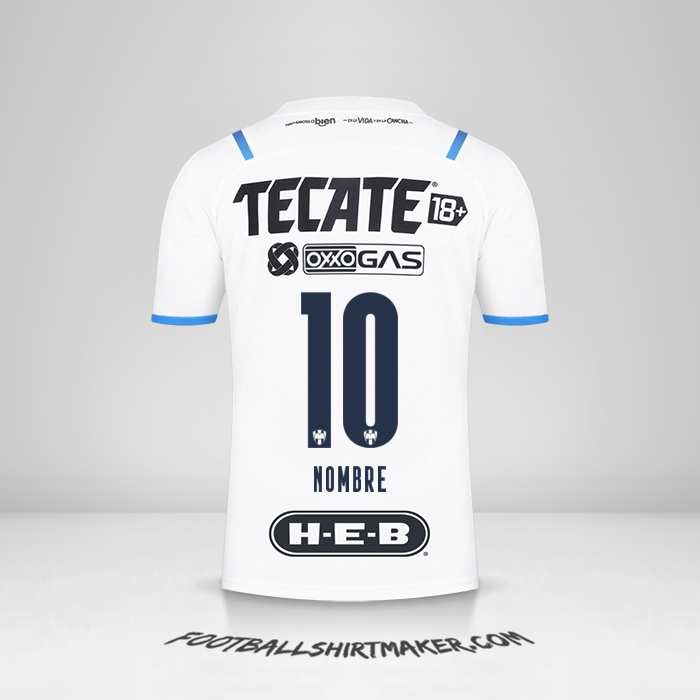 Jersey Monterrey 2021/2022 Visita -  nombre - 10