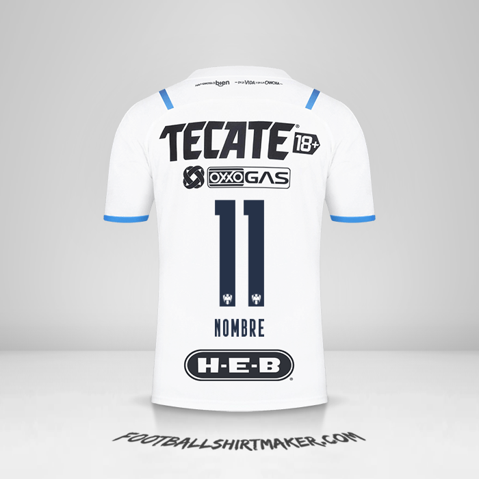 Camiseta Monterrey 2021/2022 Visita -  nombre - 11