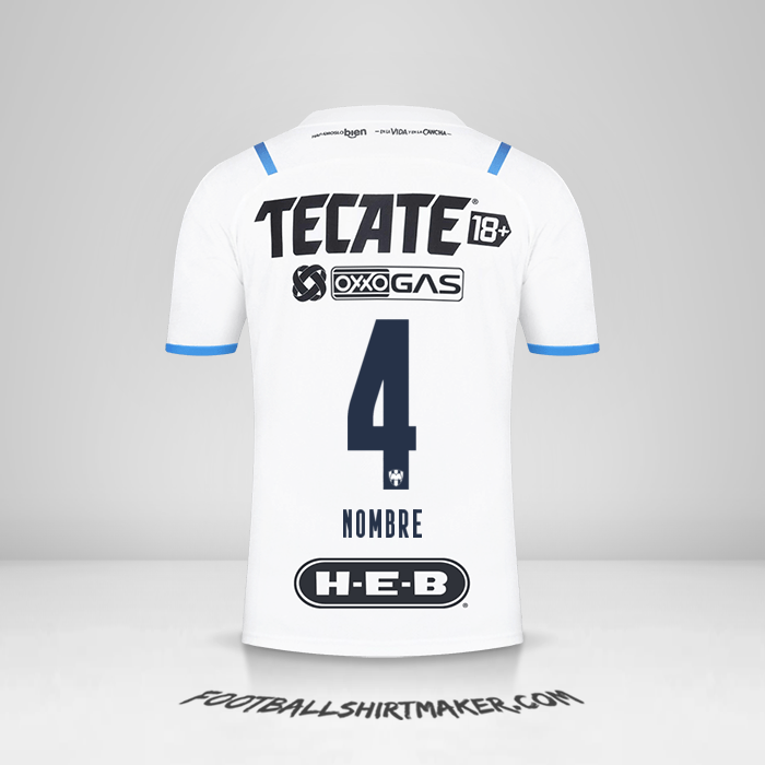 Jersey Monterrey 2021/2022 Visita -  nombre - 4