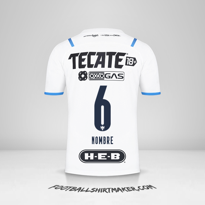 Jersey Monterrey 2021/2022 Visita -  nombre - 6