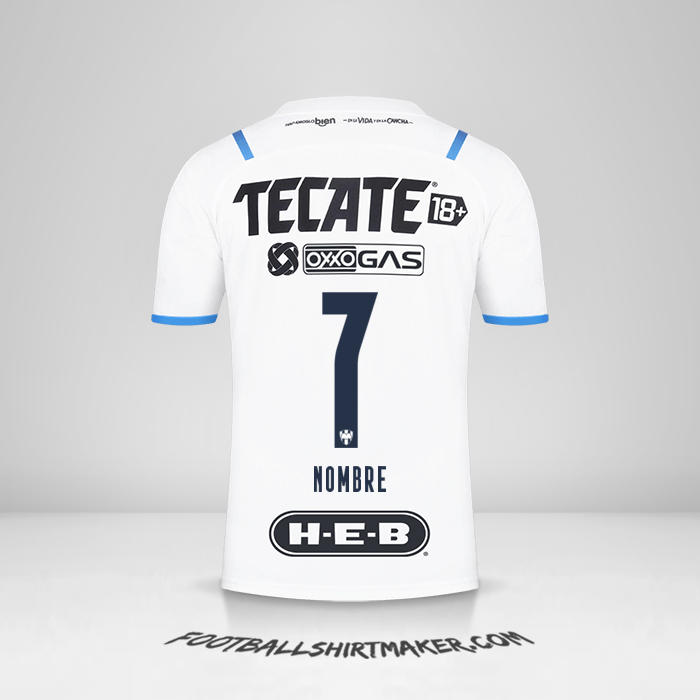 Jersey Monterrey 2021/2022 Visita -  nombre - 7