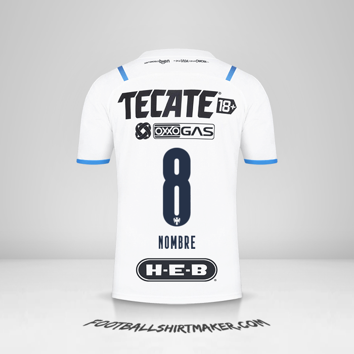 Jersey Monterrey 2021/2022 Visita -  nombre - 8