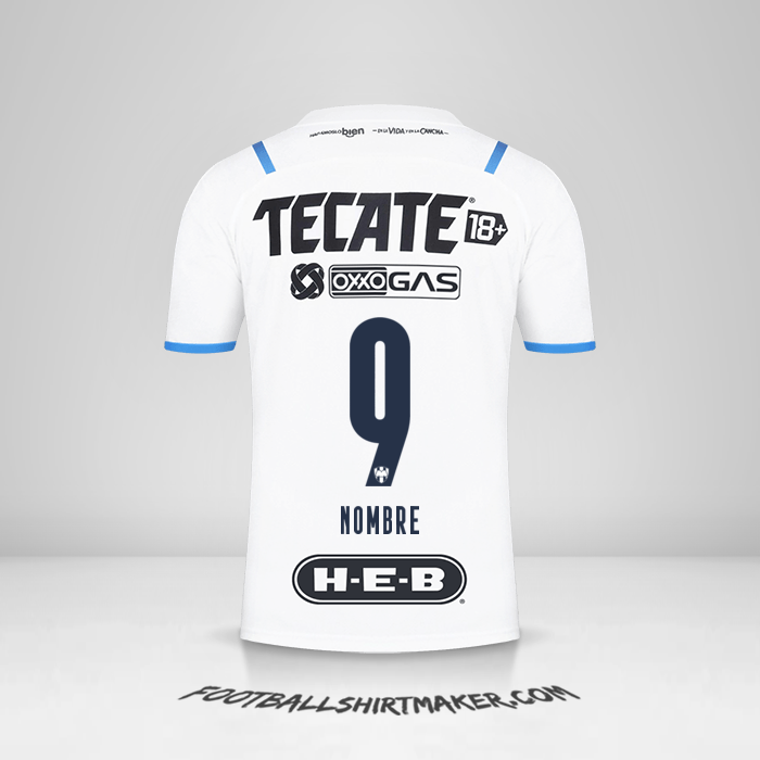 Jersey Monterrey 2021/2022 Visita -  nombre - 9