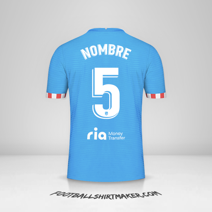 Jersey Atletico Madrid 2021/2022 Tercera -  nombre - 5