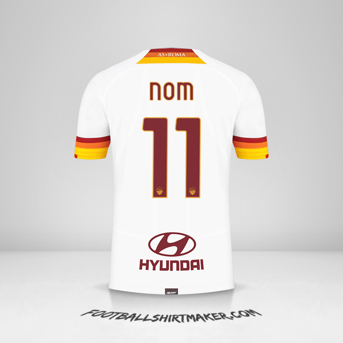 Maillot AS Roma 2021/2022 Extérieur -  nom - 11