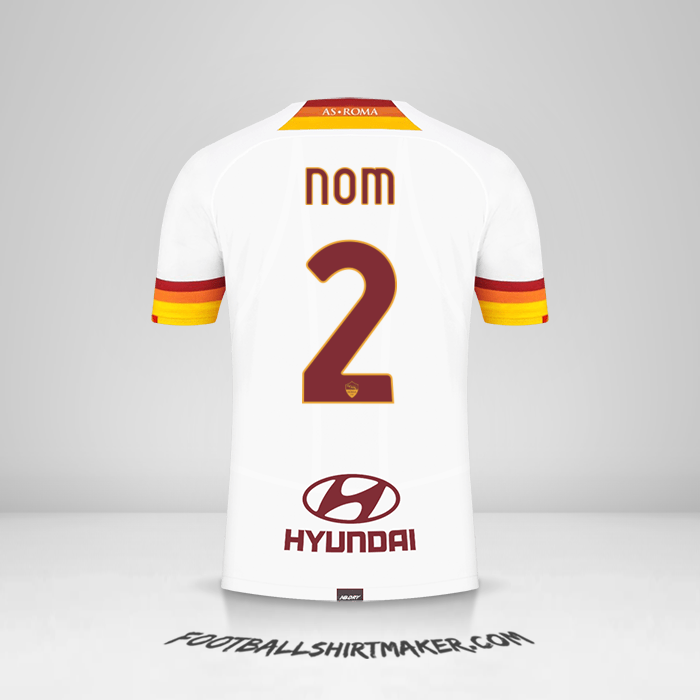 Maillot AS Roma 2021/2022 Extérieur -  nom - 2