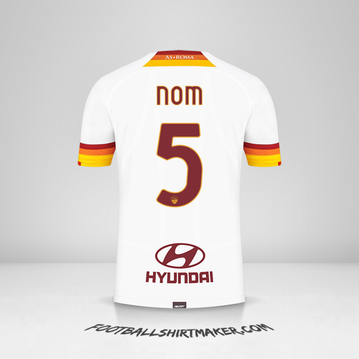 Maillot AS Roma 2021/2022 Extérieur -  nom - 5