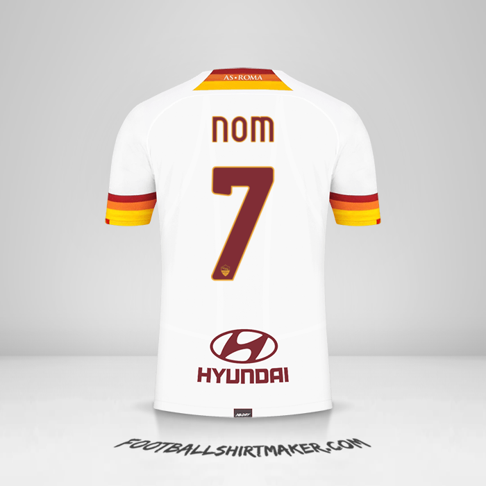 Maillot AS Roma 2021/2022 Extérieur -  nom - 7