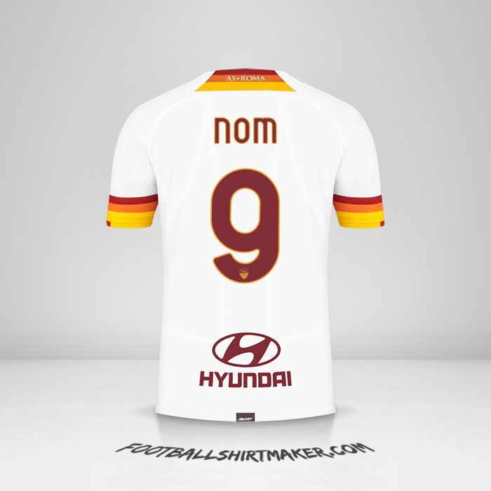 Maillot AS Roma 2021/2022 Extérieur -  nom - 9