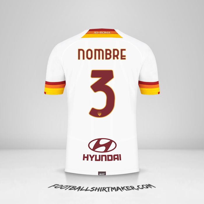 Jersey AS Roma 2021/2022 Visita -  nombre - 3